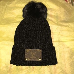 Brand new, unused repurposed Louis Vuitton beanie!